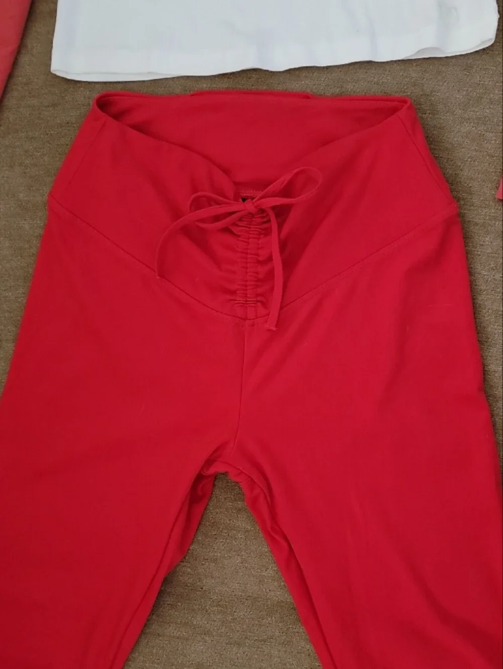 New PINK Victoria's Secret White & Red Logo Activewear Set